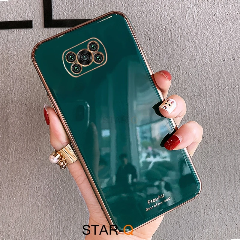 luxury plating mirror phone case on for xiaomi mi poco x3 pro pocox3 nfc poko x3pro x3nfc gold bumper soft silicone back cover free global shipping