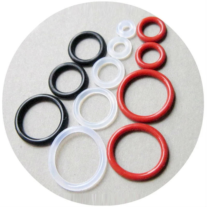 20pcs VMQ O Ring Seal Gasket Thickness CS 3mm For OD 10~70mm Silicone Rubber Insulated Waterproof Washer Round Shape Nontoxi Red |