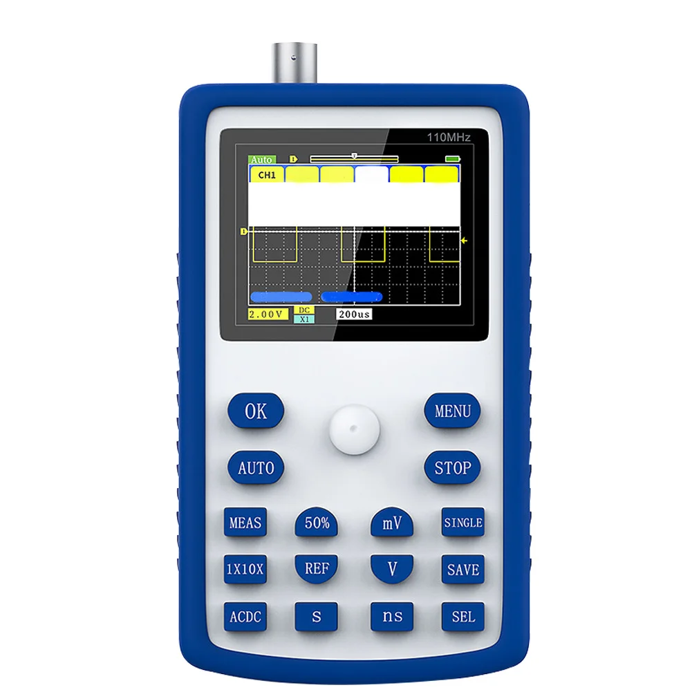

Multifunction FNIRSI 1C15 Digital Oscilloscope Handheld Sampling Rate Analog Bandwidth 500MS/s Support Waveform Storage