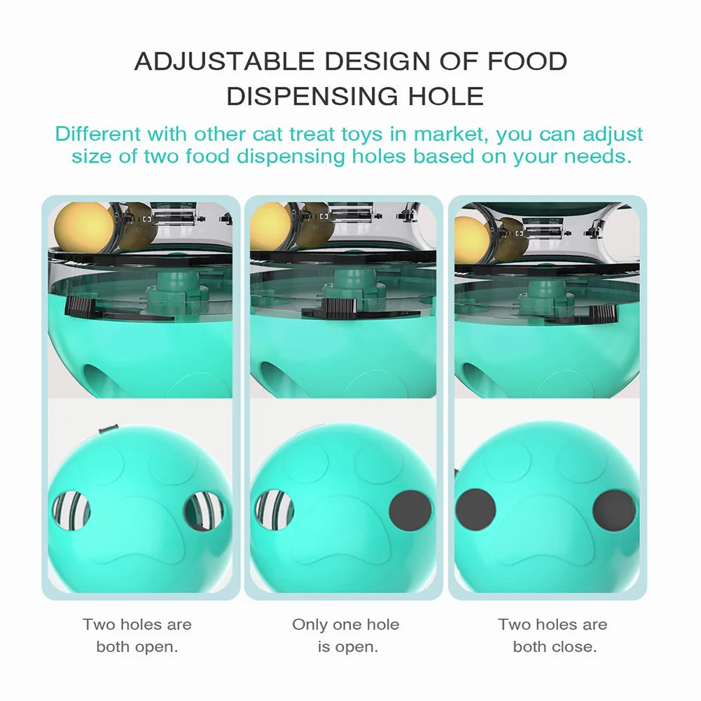 

Cat Kitten Funny Tumbler Slow Eating Food Leak Dispenser Feeder Ball Teaser Toy Kids Interactive Toys