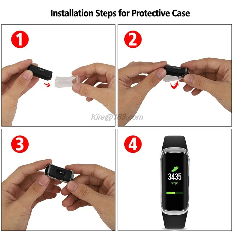 360 градусов ТПУ защитный чехол для Samsung Galaxy Fit SM-R370 смарт-браслет часы покрытие