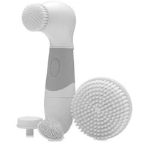 exfoliating brush for body bath spa massager kit with 4 attachments electric rotating shower back scrubber cordless waterpro