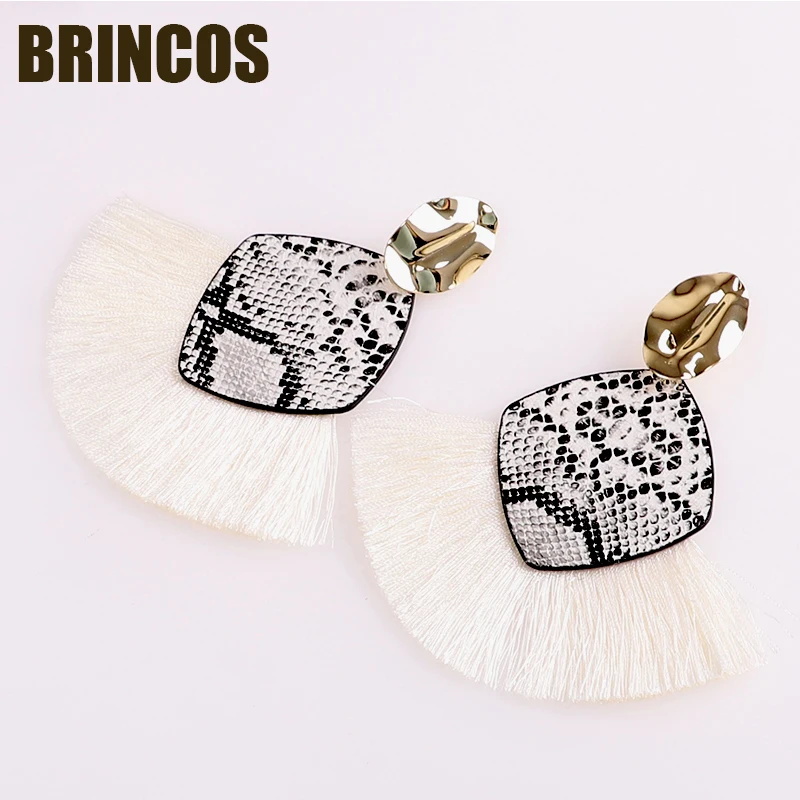 Earrings for women Neon green Tassel boho gold korean indian jewelry statement drop handmade oversize bohemia aliexpress