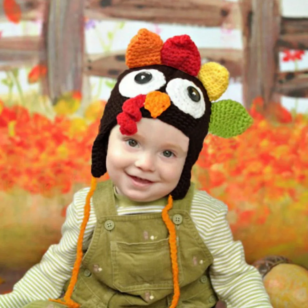 1 шт. Милая забавная шапка индейка для Хэллоуина реквизит детской фотосессии