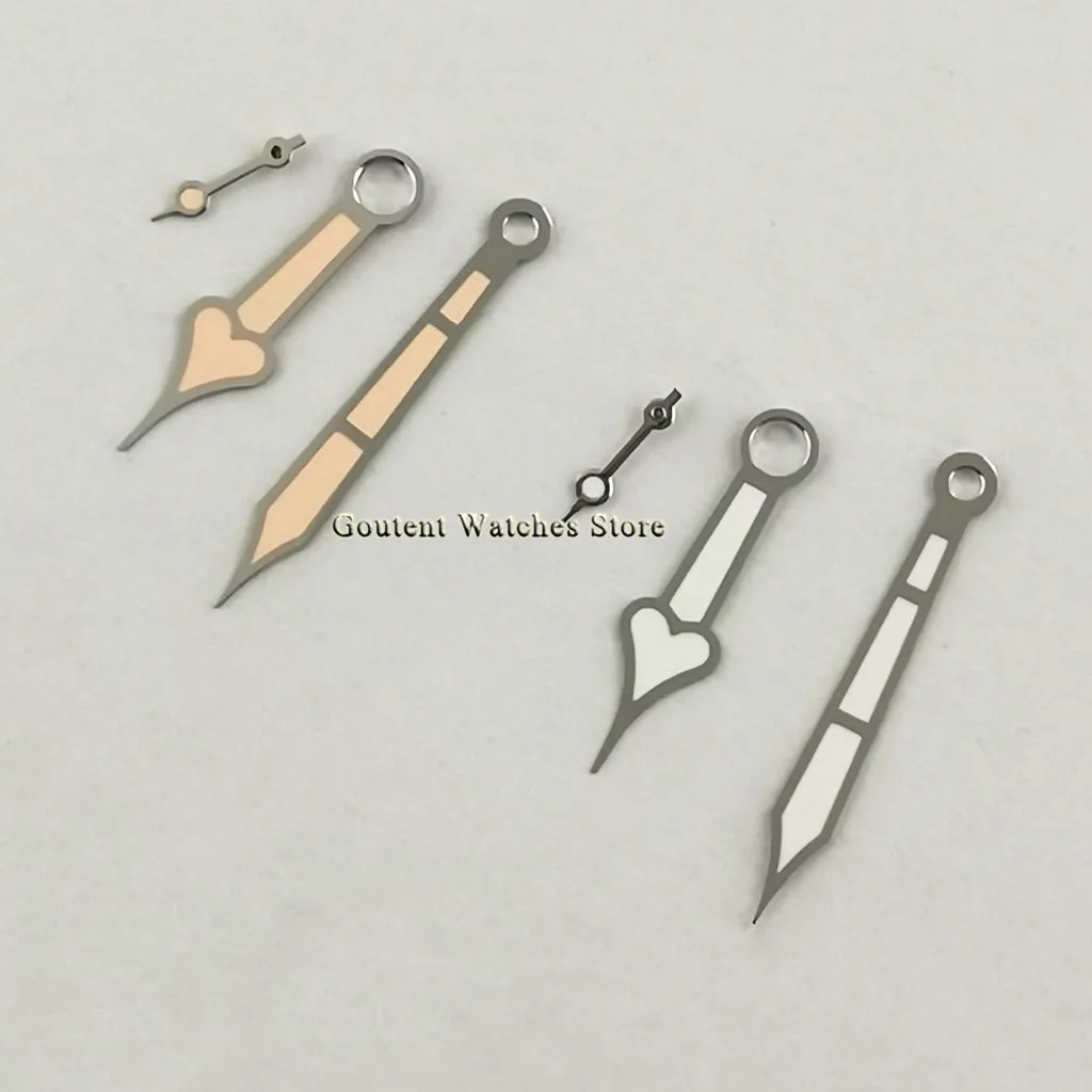 

Набор стрелок для часов, серебристый/оранжевый, светящийся, подходит для механизма eta 6497,6498