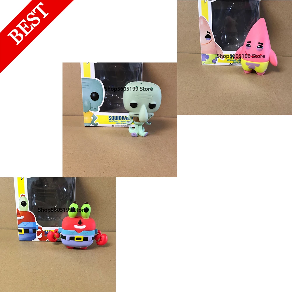 

NEW SQUIDWARD PATRICK MR. KRABS with box Figure POP Toys Collection model toy for children