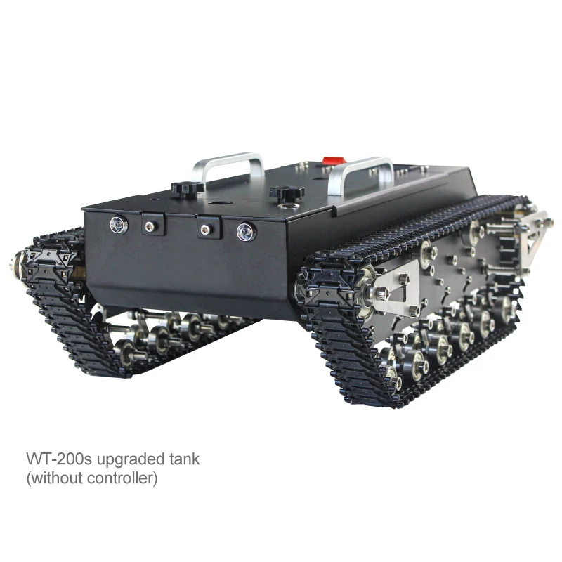 

WT-200s Upgraded RC Robot Tank Chassis Metal Track Robotic Tank Load 30KG Shock Absorber