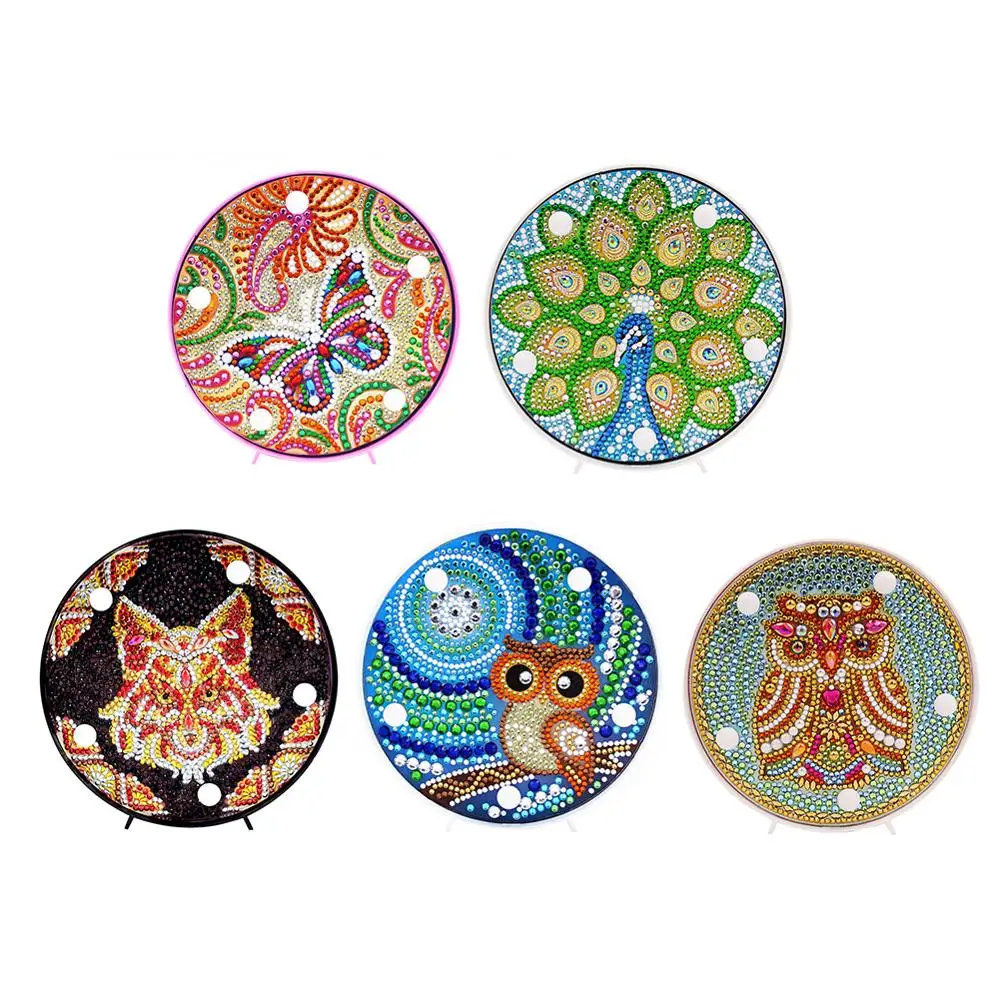 Светодиодный светильник Стразы DIY Мандала алмазная живопись коробка Вышивка