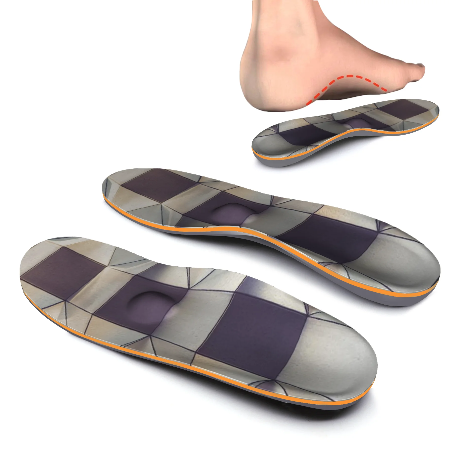 EVA Material Suitable For Work Shoes,High Arch Support Insoles Memory Foam For Long Standing