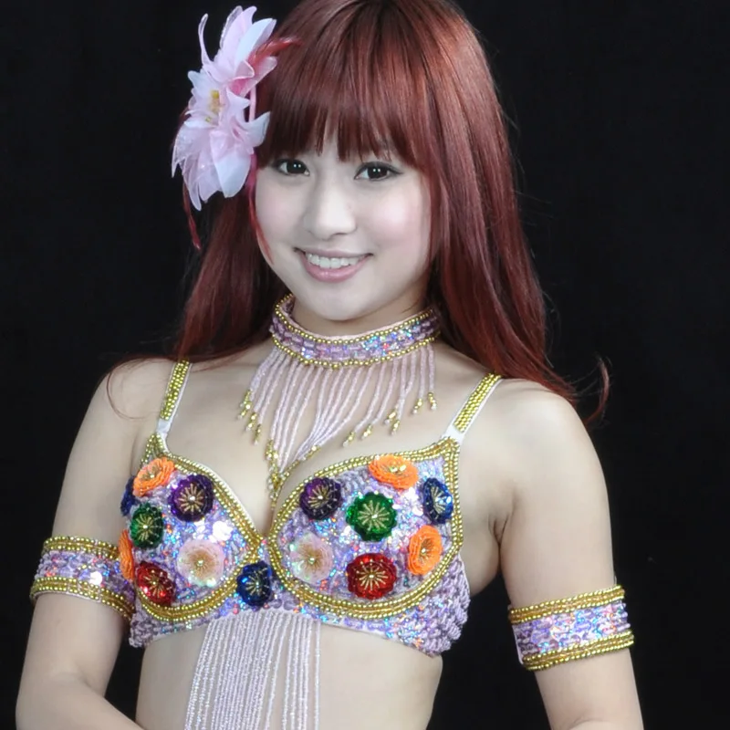 Dance Jewelry Oriental Dance Costume Accessories Sequins Beaded Adjustable Belly Dance Necklace Armbands Cheap Jewelry