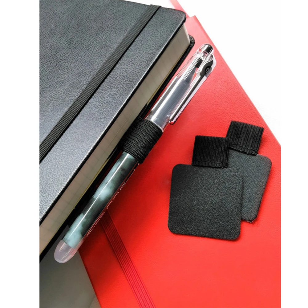

Self-adhesive Leather Pen Holder Pencil Elastic Loop Pen Clip Sticker Designed for Notebooks Journals Planners Calendars Tablet