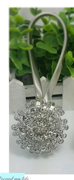 Silver 2 Стильный Магнитный цветок в форме магнита Магнитный кристаллик для занавесок Магнитные шторы Пряжка оконный скрининг фиксатор в виде шарика держатель комнаты Аксессуары Karnisz - Цвет: Silver 2