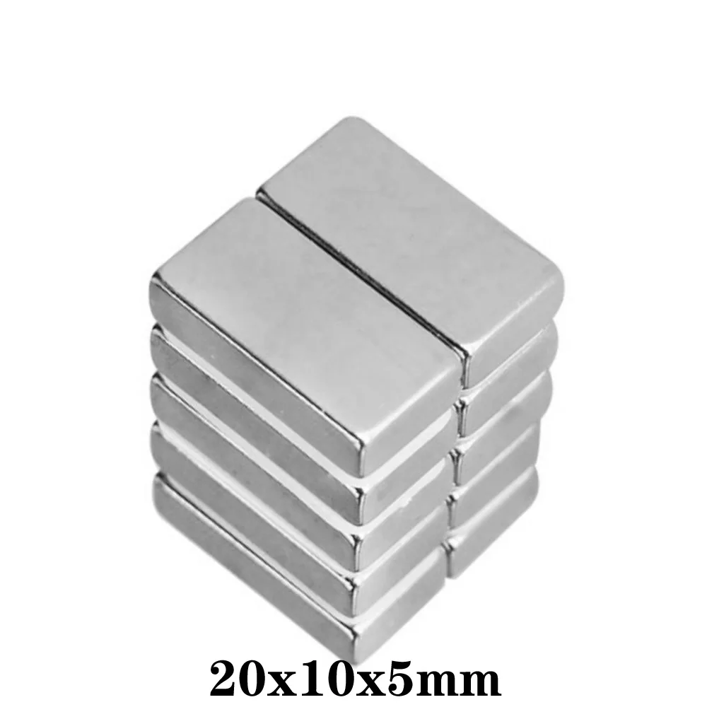 5 ~ 50 шт 20x10x5 мм мощный квадрат Магнитный Постоянный магнит супер неодимовые