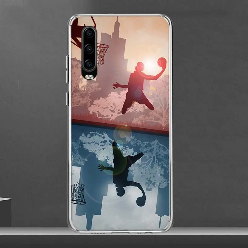 Чехол для телефона с баскетбольной корзиной Huawei P30 P20 P40 P50 P10 Mate 40 30 10 20 Lite Pro