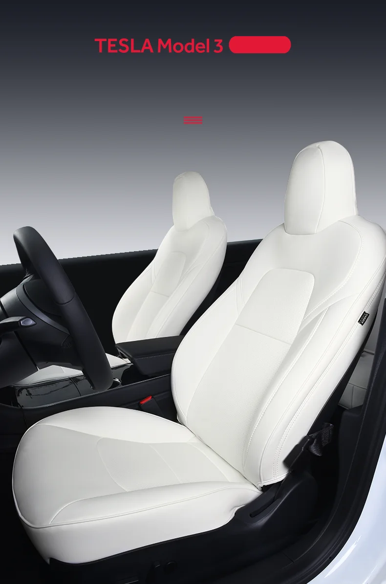 

Car Front Rear Seat Cover Protector Cushion Pad For Tesla Model 3 S X Y Leather Waterproof Styling Interior Accessories Customed