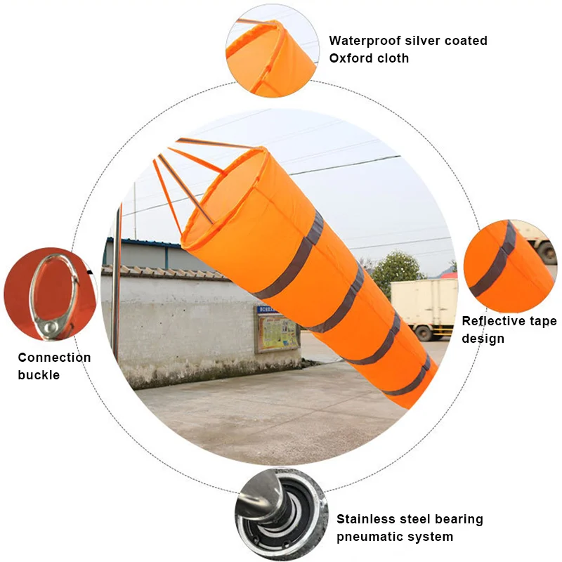 

Hot Sale All Weather Windsock Weathervane Reflective Outdoor Wind Monitoring Kite Wind Indicator X85