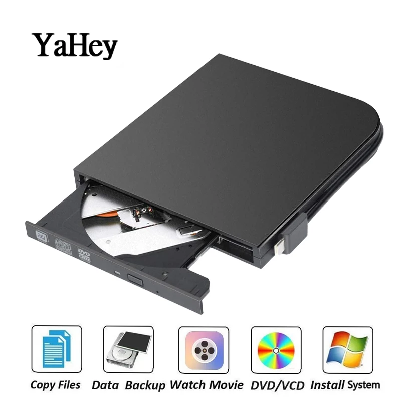 USB 2 0 Внешний DVD записывающийся dvd rw Регистраторы оптический привод CD/DVD Встроенная
