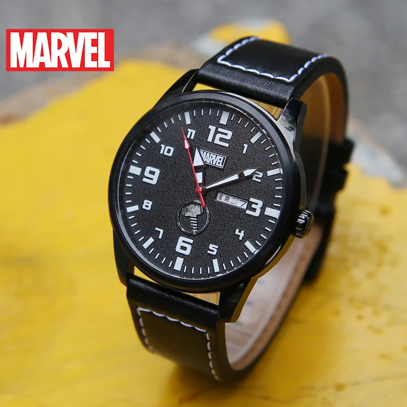 Оригинальные мужские спортивные японские кварцевые наручные часы Disney с Марвел