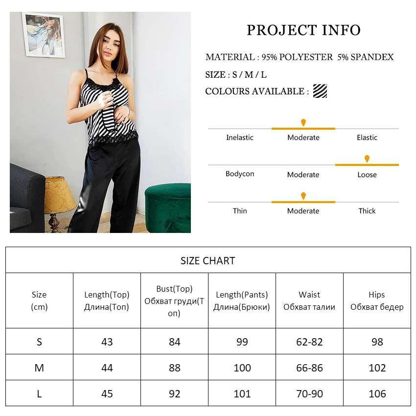 

Restve Pattern Summer Suit For Women Backless Spaghetti Strap Tops Home Wear Female Sets With Pants Casual Print Sleepwear
