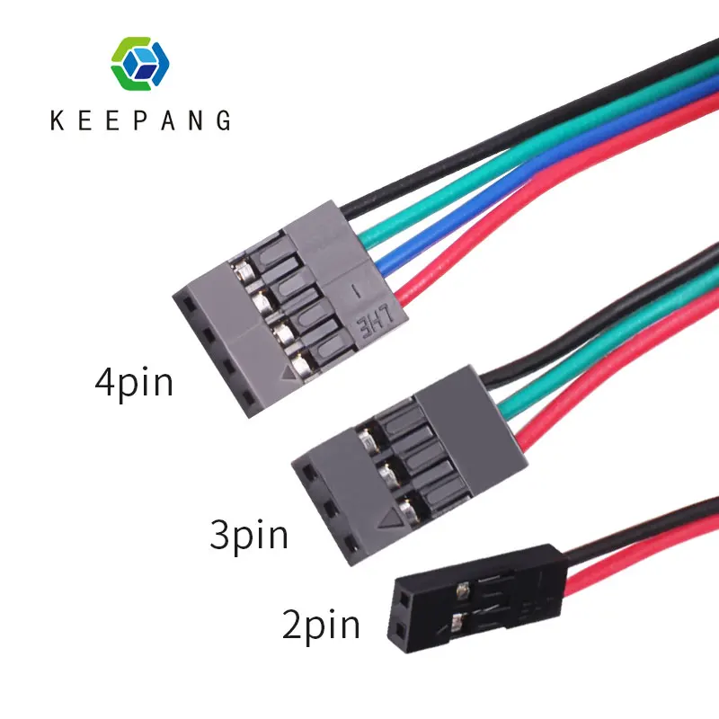 Кабель Dupont «гнездо-гнездо», перемычка, провод 70 см, 2 контакта, 3 контакта, 4 контакта, детали для 3D-принтера, медный кабель Dupont, 1 шт./2 шт./3 шт./4 шт./5 шт.