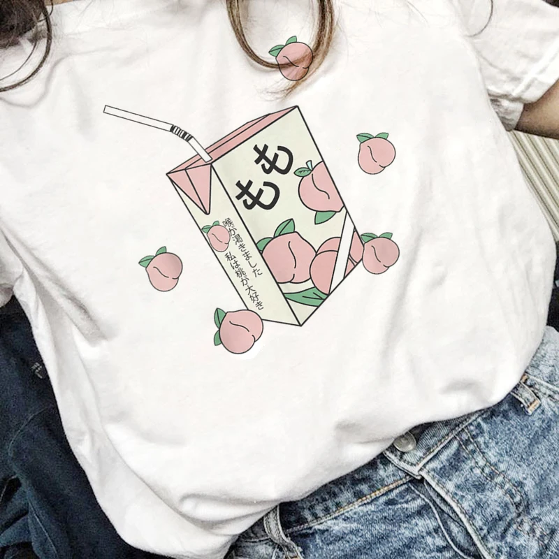 Новинка лета 2019 модная женская футболка в Корейском стиле с японским принтом