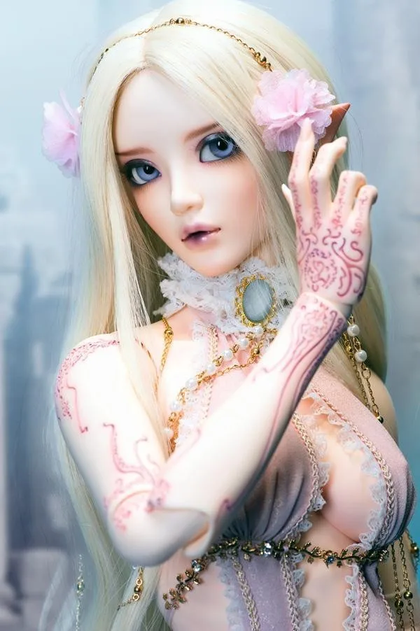 Luodoll 65 см Хлоя из elf bjd / sd корейская кукла (глаза и макияж) улучшенная искусственная