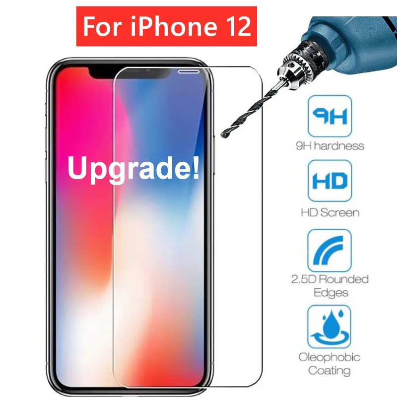 9H закаленное стекло для iPhone 12 7 8 6 S Plus X XR XS MAX Защита экрана 11 Pro mini Взрывобезопасное