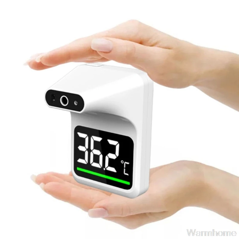 

Automatic Non-Contact Wall Hanging Infrared Forehead Thermometer Fever Alarm Accurate Instant Reading S18 20 Dropshipping