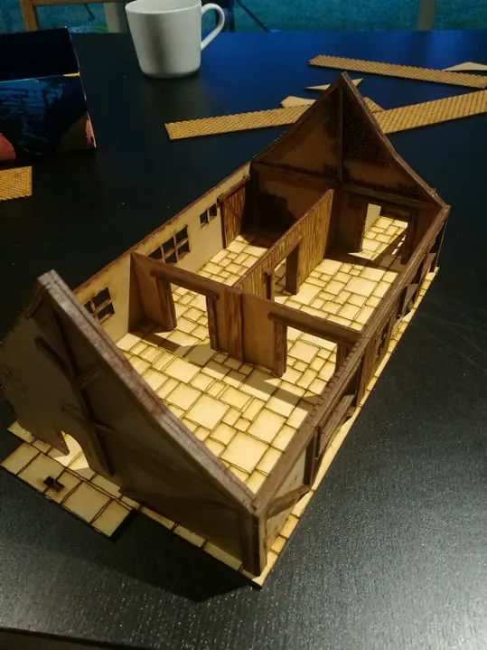 Японский городской дом для gloomhaaven War столешница игры Boltaction деревянная модель молоток PP Infinity TRPG настольная RPG деревянная панель