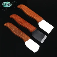 black white nano ceramic blade knife cutting leather cutter tool rosewood wooden handle