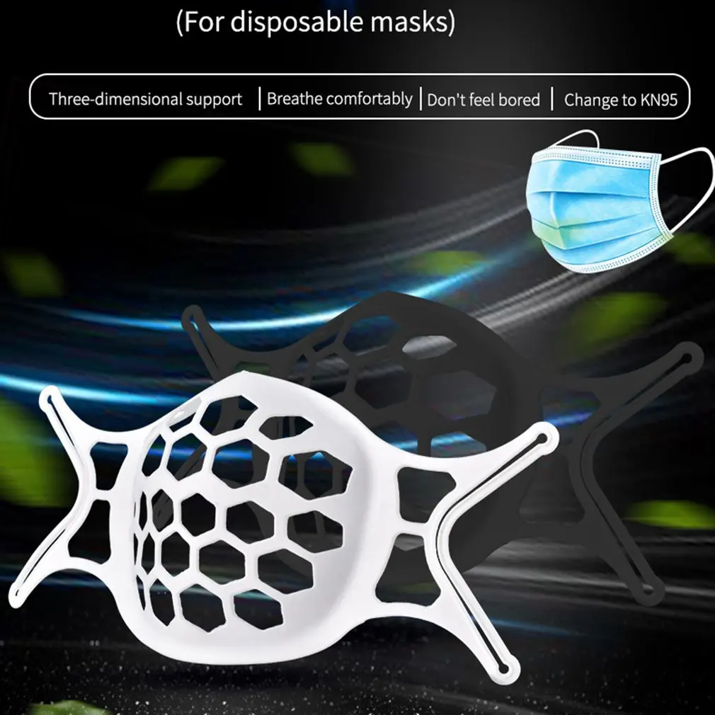 

Mouth Mask Holder Separate Nose Mouth Support Breathing Aid Inner Cushion Support Adult Silicone Breathable Valve