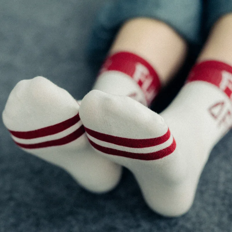Autumn Winter Unisex Cool Funny Women Cotton Sexy Socks English Letter Street Fashion Men's Cotton Sox Women's Ins Socks Hot Pop