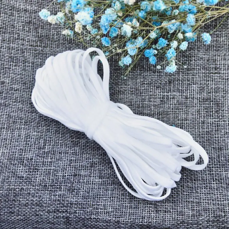 

5/10/20/50/100/200/500 Yards 5mm Elastic Band Cord DIY Mouth Mask Stretch Rope