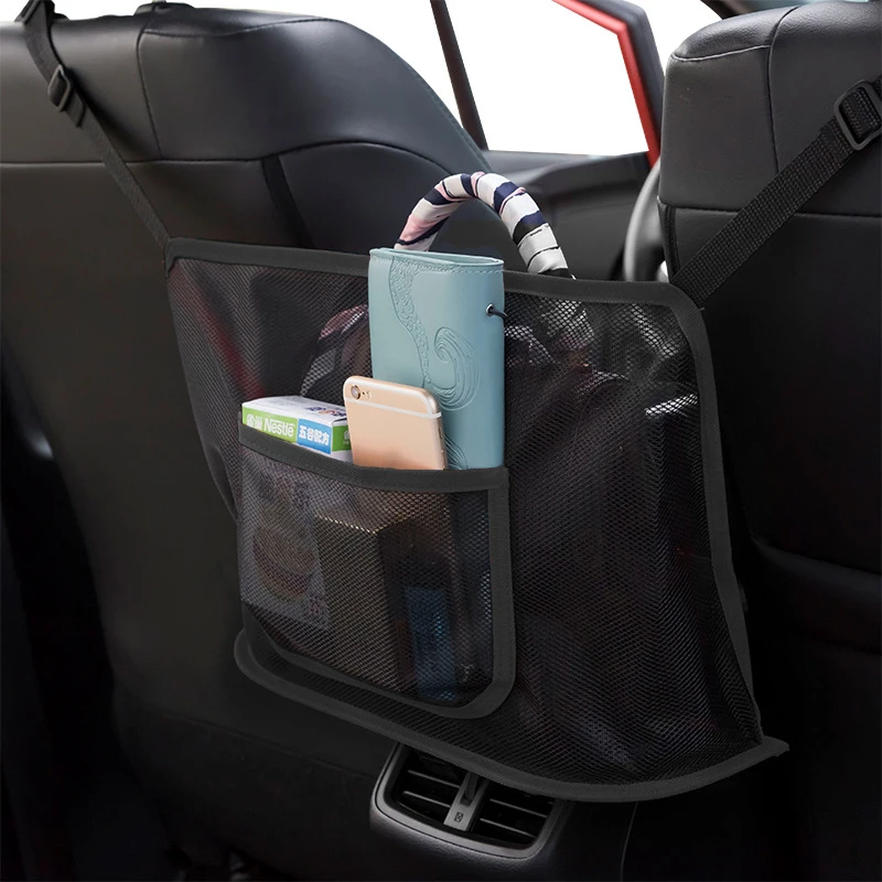 

Car Accessories Interior Decoration Universal Car Accessories Car Storage Bag Car Net Pocket Handbag Holder Organizer Dropship