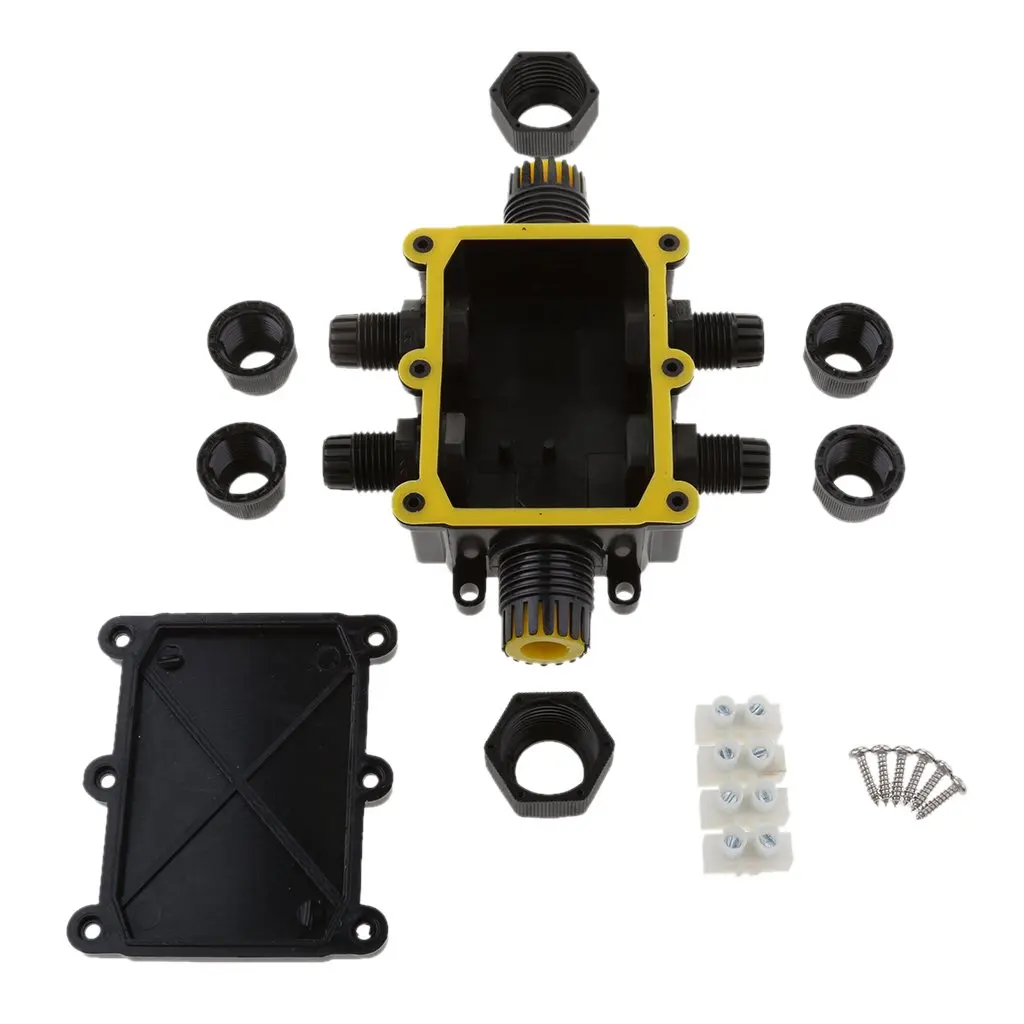 

Promotion! Black Junction Box Junction Box Waterproof Ip68 Junction Box Terminals - 6 Terminals