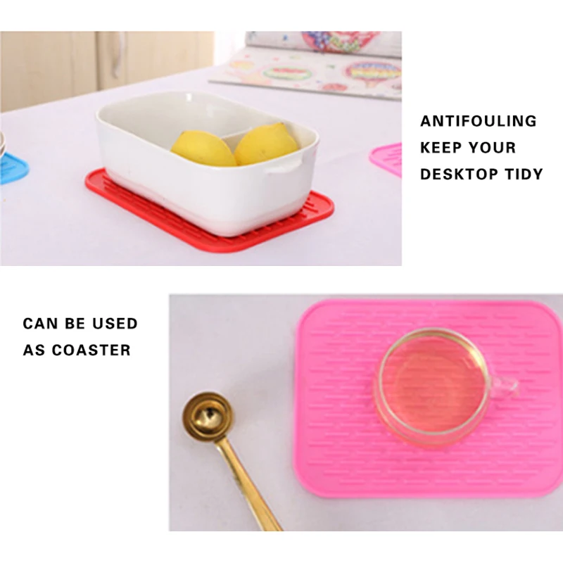 Коврик для посуды коврик уплотненный силиконовый нескользящая чашка чаши