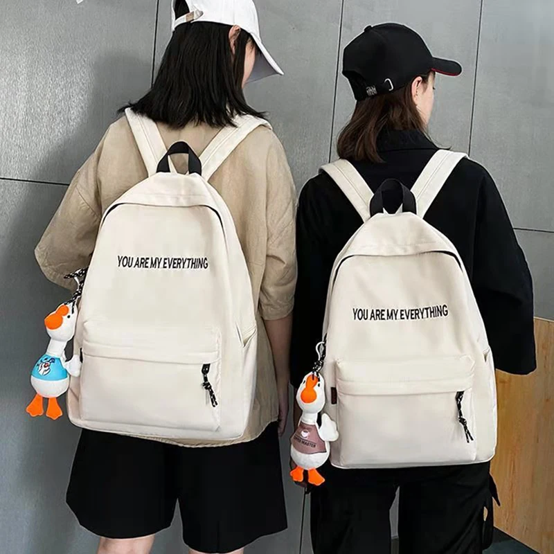 

2021 NEW Casual woman backpack Solid color nylon backpack female Stylish simplicity backpack for girls Ins Shoulder bags