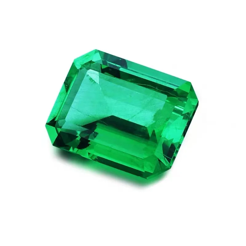 

Pirmiana 9x7mm Lab Grown Created Emerald Columbia Color Emerald Cut Loose Stone for Jewelry Making
