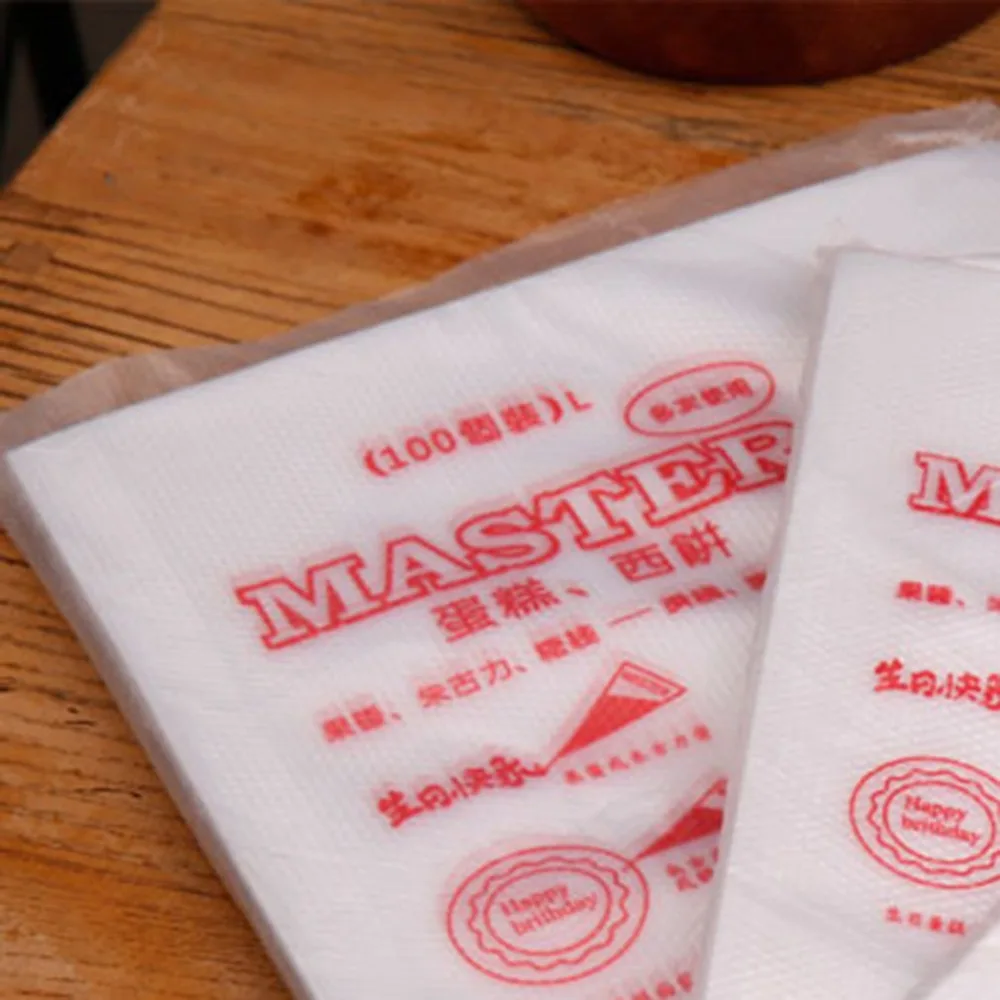 100 шт./компл. одноразовый мешок для теста глазурь трубочки Кондитерские кексы