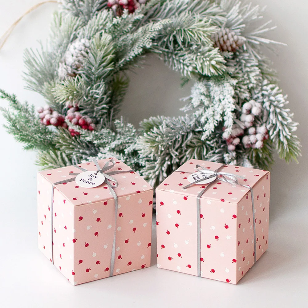 Романтическая винтажная коробка для конфет в форме сердца из крафт-бумаги с