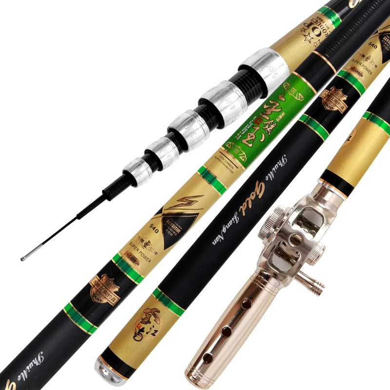 Carbon Hand Rod 4.5m 5.4m 6.3m 7.2m Spinning Fishing Olta 28 Tone Front-end Fishing Peche Positioning Pesca Fishing Canne Tackle