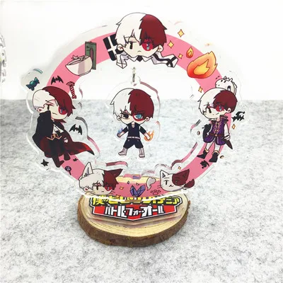 16 Аниме My Hero Academy брелок Midoriya Izuku Ochaco Uraraka Bakugou Katsuki Todoroki Shoto Милый Забавный акриловый брелок для ключей - Цвет: 16