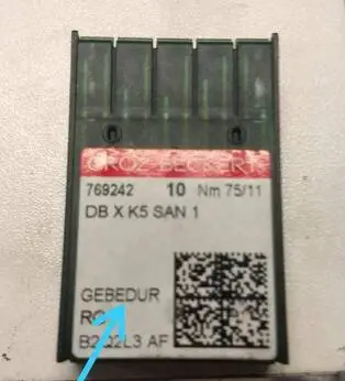 Подлинная вышивка Groz Beckert DBXK5 DB X K5 SAN Nm 75/11 Tajima Barudan SWF Китай счастливые Запчасти для вышивальной машины - Цвет: DBXK5 SAN GEBEDUR