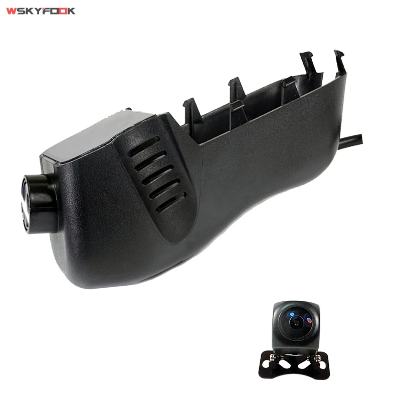 dual lens Автомобильный видеорегистратор с Wi-Fi для Volkswagen Touareg 2011- 1080P HD, g-сенсор, WDR циклическая запись скрытого типа - Название цвета: dual lens