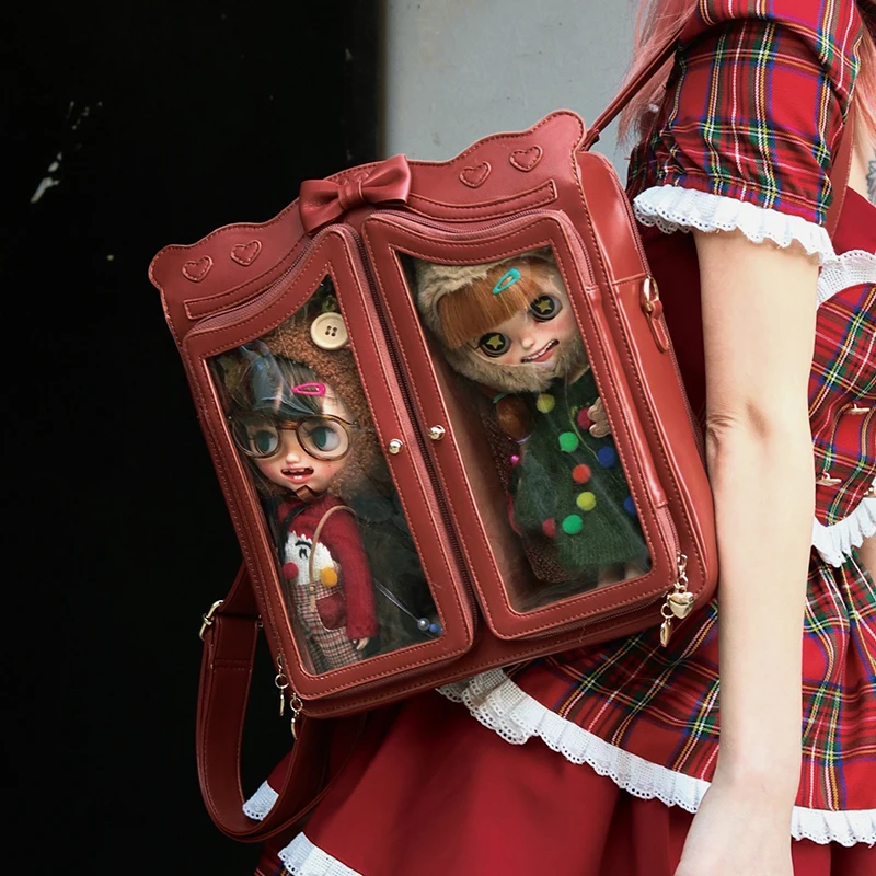 Прозрачная Униформа JK в стиле Харадзюку ранец готическом аниме кавайная Лолита