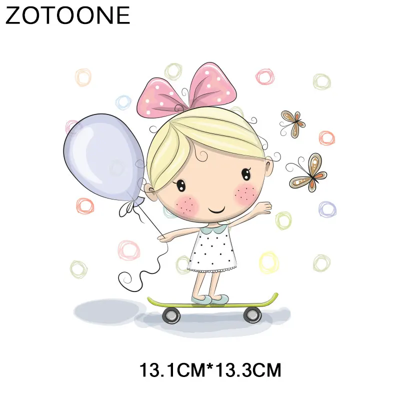 ZOTOONE Мультяшные нашивки для мальчиков и девочек термотрансферные наклейки