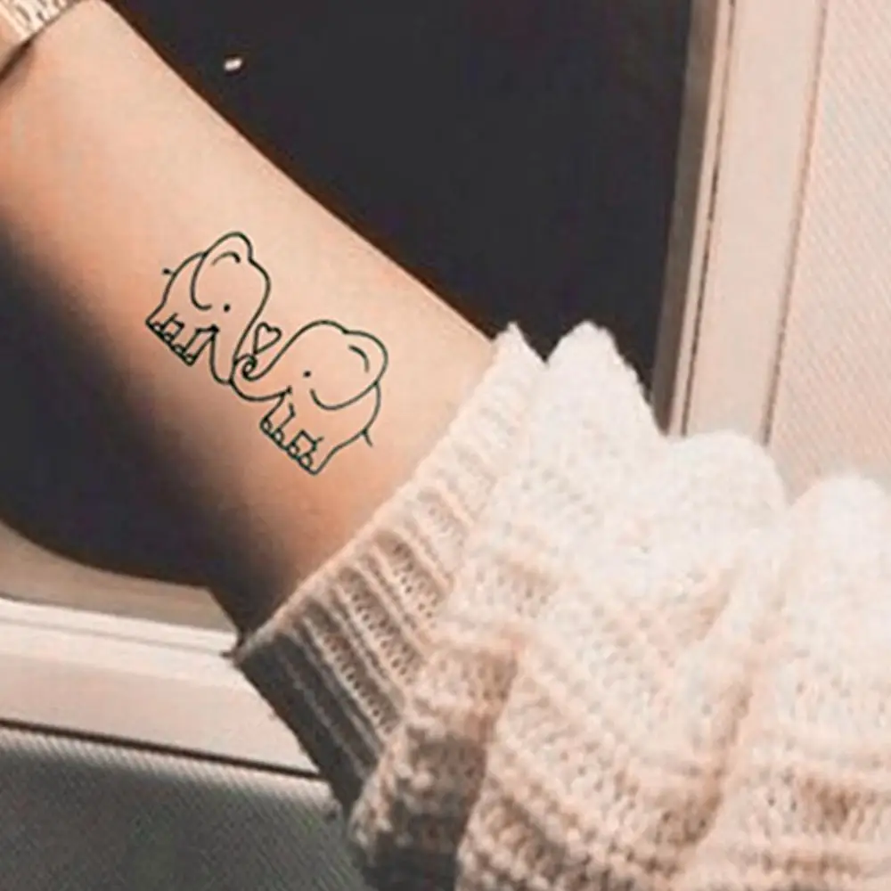 5 шт. временные тату-наклейки в виде слона | Красота и здоровье