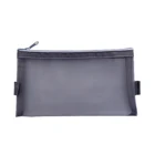 Новый Популярный сетчатый чехол для карандаша, быстрый доступ, карман на молнии, удобный держатель для ручек, сумка большой емкости для кистей для макияжа, канцелярские принадлежности