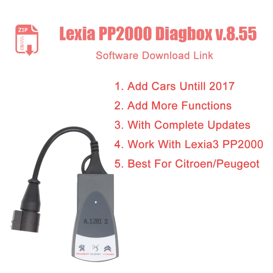Новинка Diagbox V8.55 V7.83 полное обновление для Lexia3 PP2000 lexia 3 8 55 добавить автомобиль до