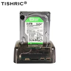 Док-станция для жестких дисков TISHRIC IDE SATA 2 в 1, док-станция для жестких дисков, чехол для жесткого диска 2,5 3,5 дюйма SSD USB 2,0